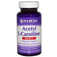 MRM, Ацетил-L-карнитин, 500 мг, 60 капсул на растительной основе