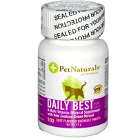 Pet Naturals of Vermont, Daily Best, мульти-витаминная/минеральная добавка для кошек, с запахом говядины, 100 жевательных таблеток