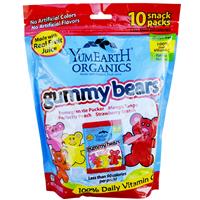 Yummy Earth, Органические мармеладные медведи, 10 упаковок по 25 г